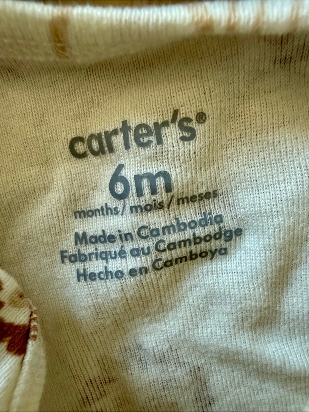 Carter's Baby 7-Pack Short-Sleeve Bodysuits. Size 6 months